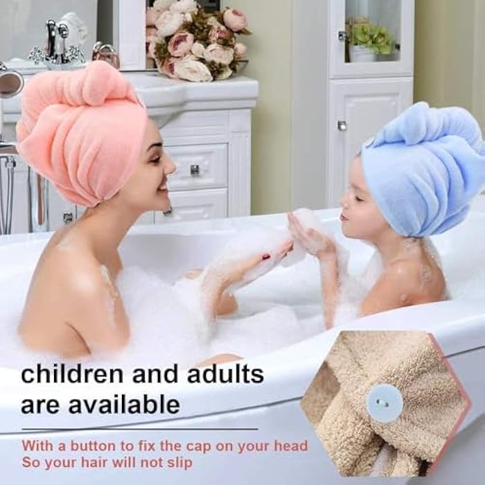 Premium Microfiber Hair Dryer Cap 65x30cm Reduce Frizz and Protect Breakage for All Hair Types Hair Cap - Image 5